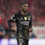 Dembele was pelted with cups and lighters by Bayern fans at the Allianz Arena